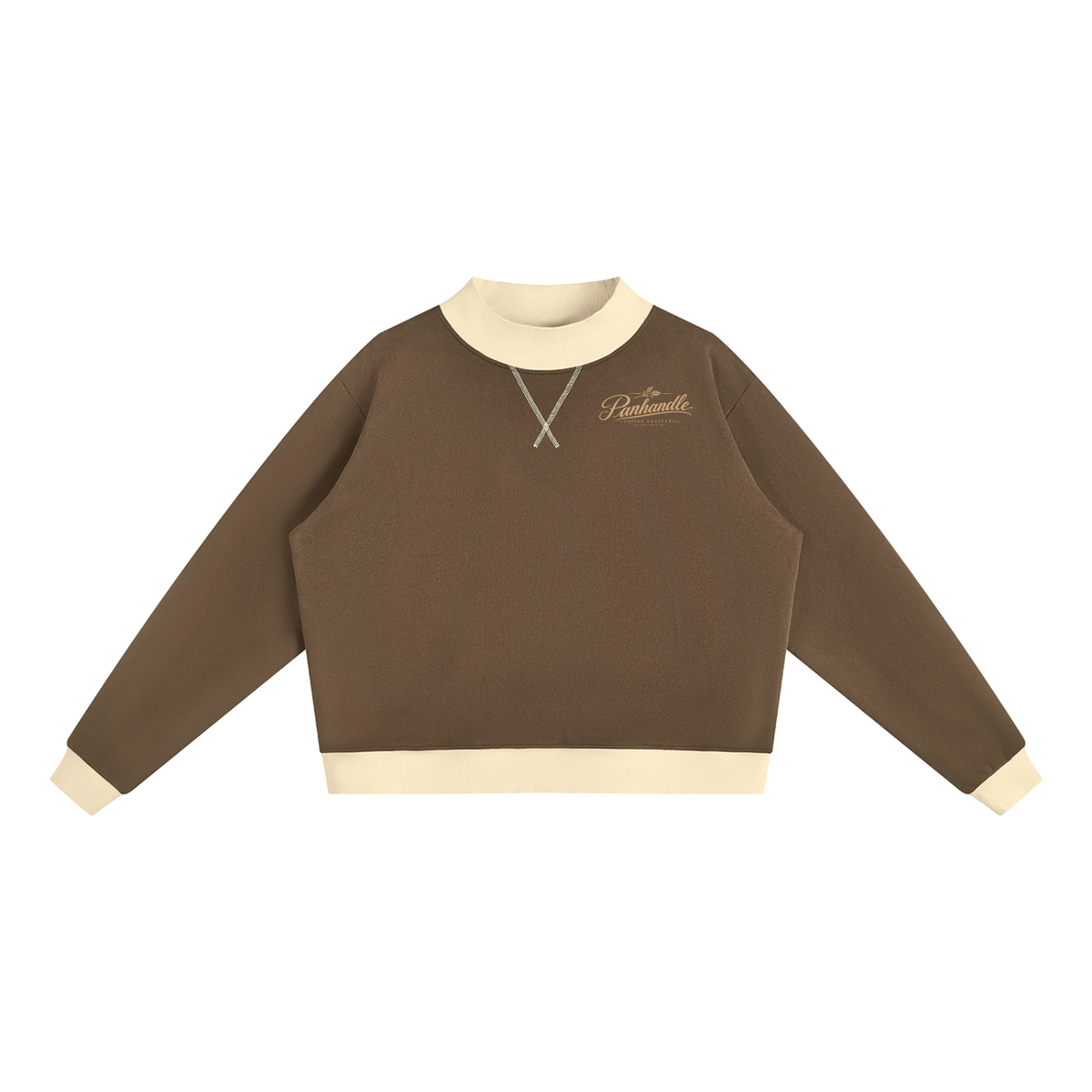 Women’s Mock Neck Crewneck Sweatshirt - Peace Lily Style