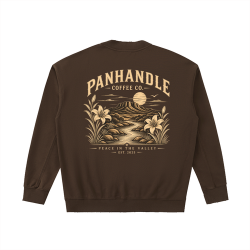 Drop Shoulder Crewneck Sweatshirt - Peace Lily Style